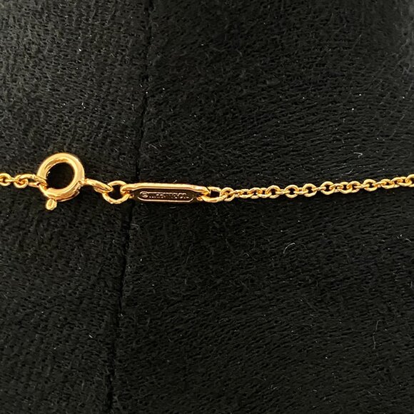 Tiffany & Cos Signature Rose Gold Bow Necklace Partially Encrusted With Diamo - Picture 5 of 8